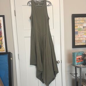 Aerie Asymmetrical Green Dress